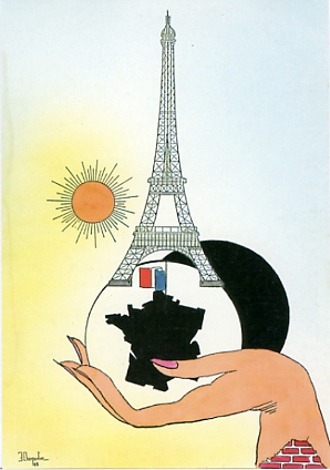 Levallois-Perret 1889-1989 : Centenaire de la Tour Eiffel. Création Jacques CHARPENTIER. Ed. Club des Créateurs et Cartophiles Contemporains, CPM d’une série M7/37