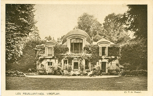 La villa Les Feuillantines vers 1920. Cette villa, détruite en 1954 était à la hauteur de l’entrée actuelle de la résidence des Feuillantines. Cliché V. de Mestral.