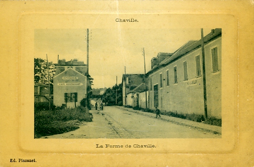 Perspective de la rue de Jouy à la hauteur de la Ferme du Haras de Gaillon (coll. part.)