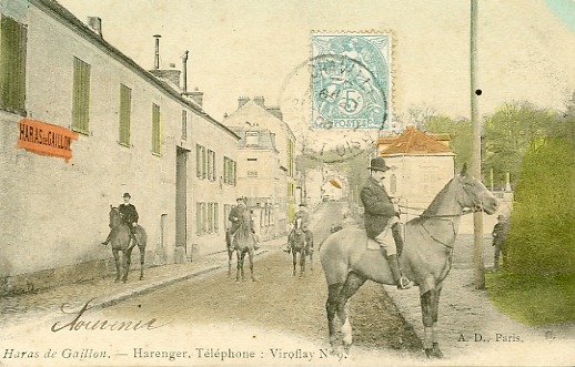 Les cavaliers à la sortie du Haras, 26 rue de Jouy (coll. part.)