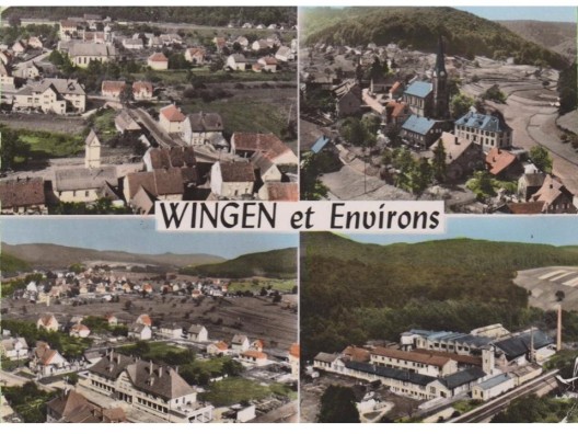 Multi-vues de Wingen montrant la Manufacture Lalique.