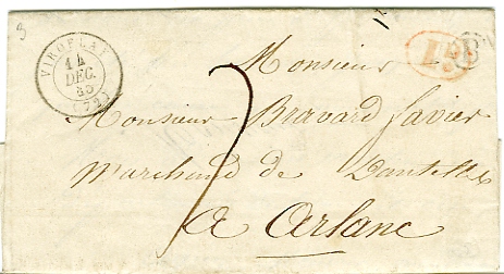 Lettre date du 13 dcembre 1845  Viroflay (coll. part.)