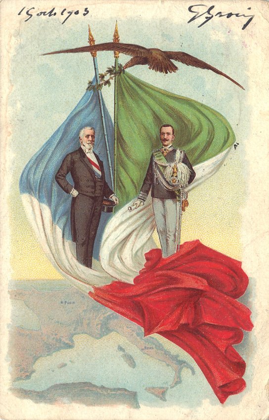 Amitié franco-italienne Loubet - Victor-Emmanuel III