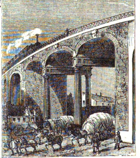 Pont de la grande route de Paris à Versailles.  Gravure. L’Illustration, journal universel, n° du 3 janvier 1852. Coll. pers.