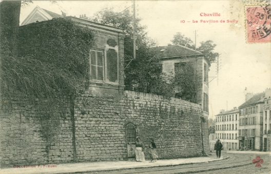 Le Pavillon de Sully. CPA Collection F. Fleury, Chaville n° 10. Carte circulée le 23 août 1906 ; cachet d’arrivée à St Benoît sur Yonne (Aube) le 24 août 1906. Dos divisé. coll. part.