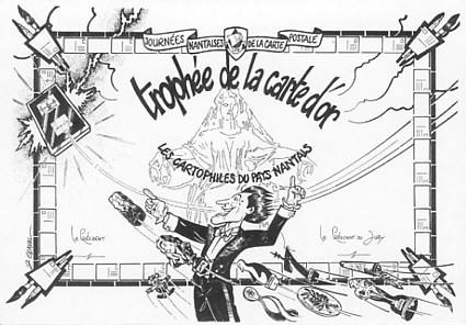 Carte souvenir des JNCP 14-15/11/1998. Illustrateur Jean CLAVAL. CPM série CPN 286