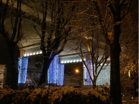 Illumination des Arcades. Cliché J. Larour décembre 2010