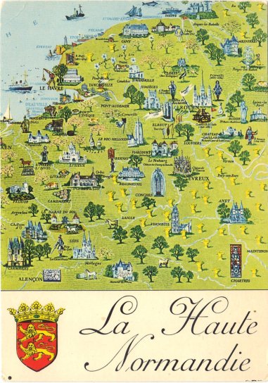 Carte de la rgion Haute-Normandie.