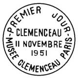 Cachet commémoratif premier jour du Centenaire de la naissance de Georges Clemenceau