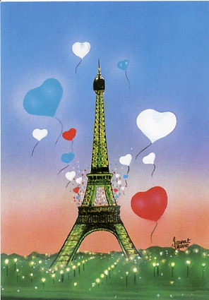 Levallois-Perret 1889-1989 : Centenaire de la Tour Eiffel. Création Laurent CLAUDE. Ed. Club des Créateurs et Cartophiles Contemporains, CPM d’une série M21/37