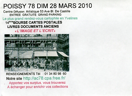Annonce de la 14ème bourse de Poissy 28 mars 2010