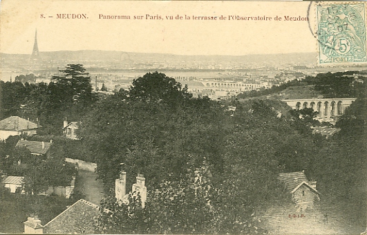 Une belle perspective sur les viaducs de Meudon, prise depuis la Terrasse.