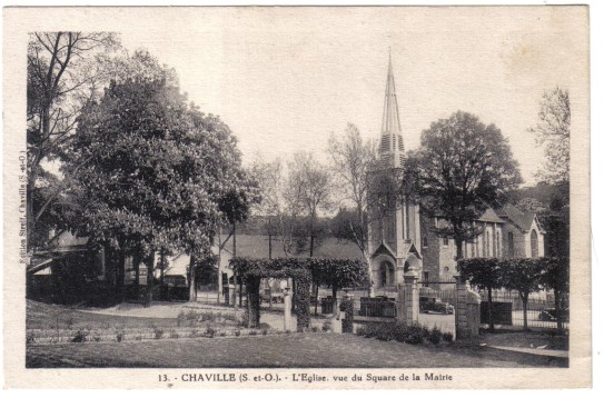 Notre Dame Vue depuis le jardin de la Mairie. Carte circulée le 19/7/1937.