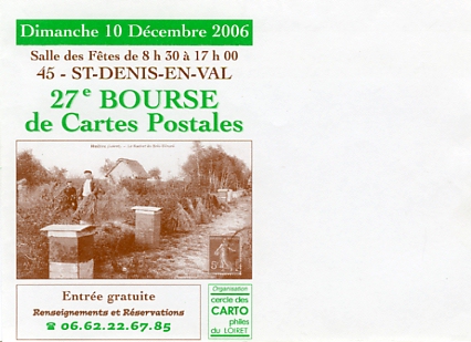 Annonce de la 27ème bourse de St Denis en Val, le 10 décembre 2006